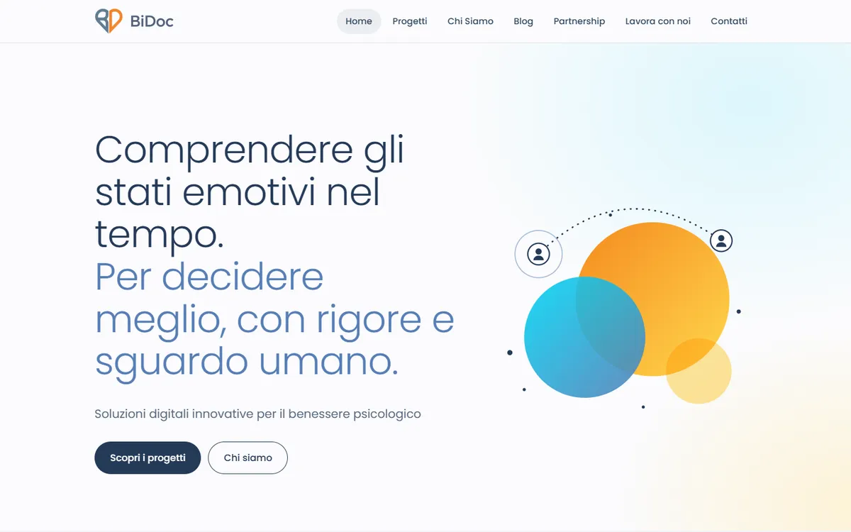 Pagina iniziale del sito BiDoc