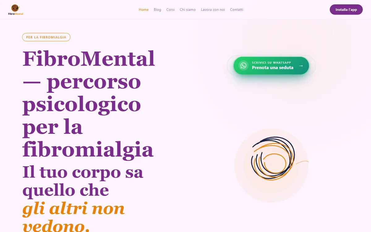 Pagina iniziale del sito FibroMental