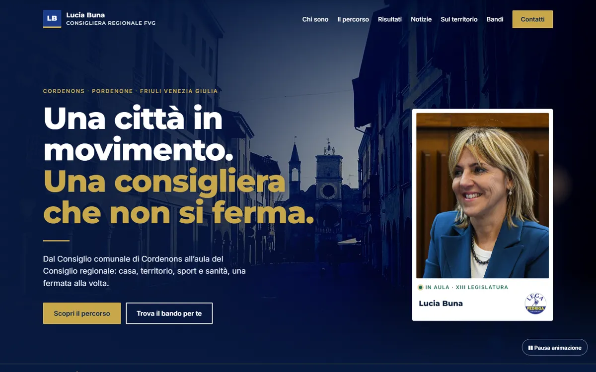 Pagina iniziale del sito Lucia Buna