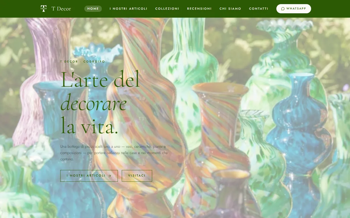 Pagina iniziale del sito T Decor